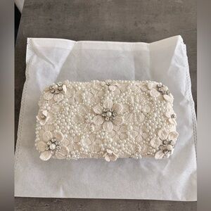 Olga Berg Beth Bead & Crystal Clutch